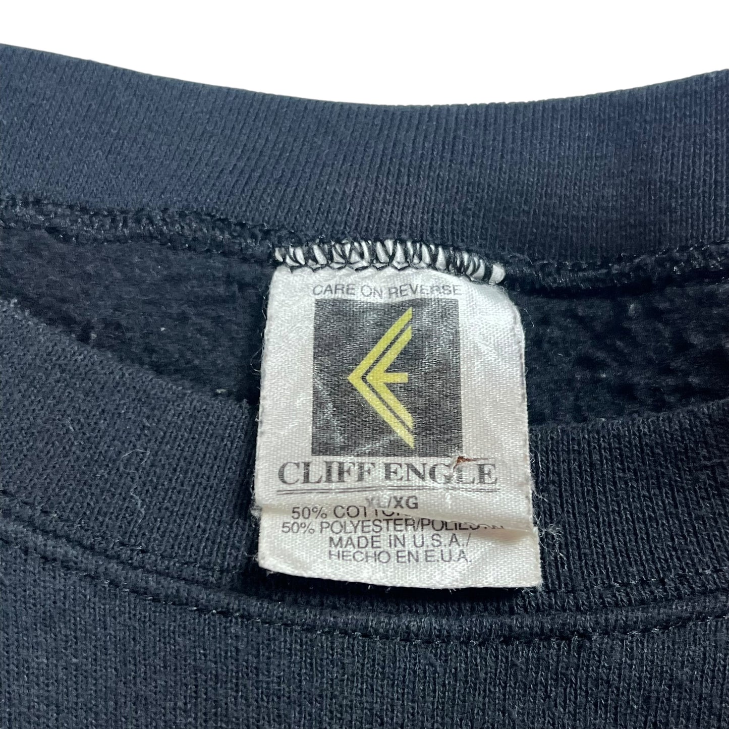 Vintage 1995 Cliff Engle Pittsburgh Steelers spell out black crewneck (XL)