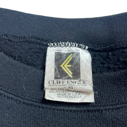 Vintage 1995 Cliff Engle Pittsburgh Steelers spell out black crewneck (XL)