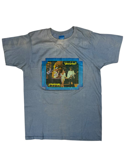 Vintage 1976 Queen Freddie Mercury faded band tee (M)