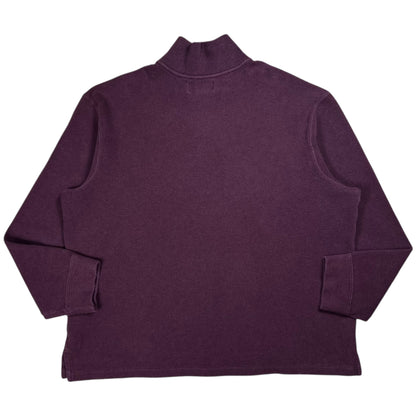 Vintage 90s Polo Ralph Lauren maroon 1/4 zip crewneck (XXL)