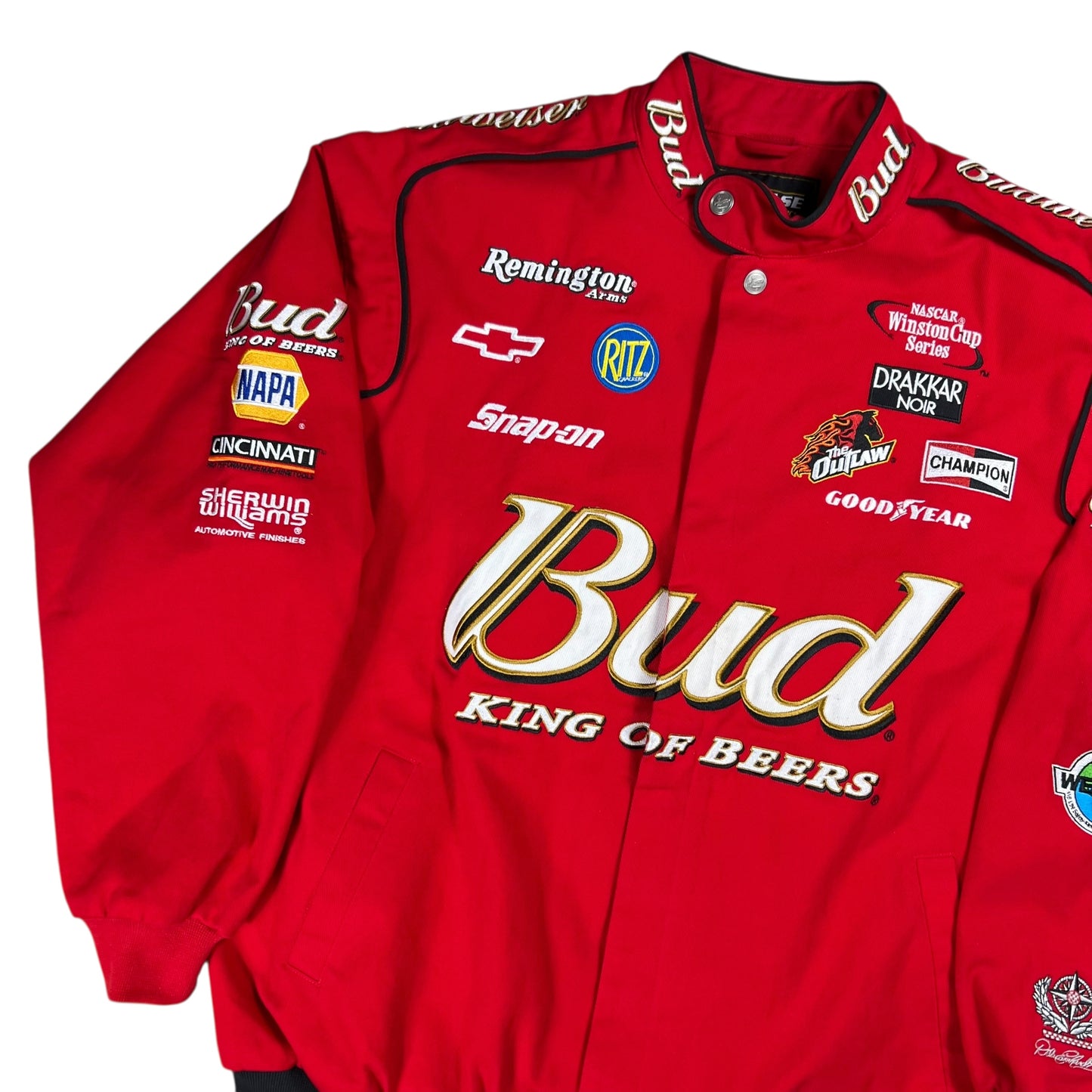 Vintage Y2K NASCAR Winston Cup Series Budweiser racing jacket (XL)