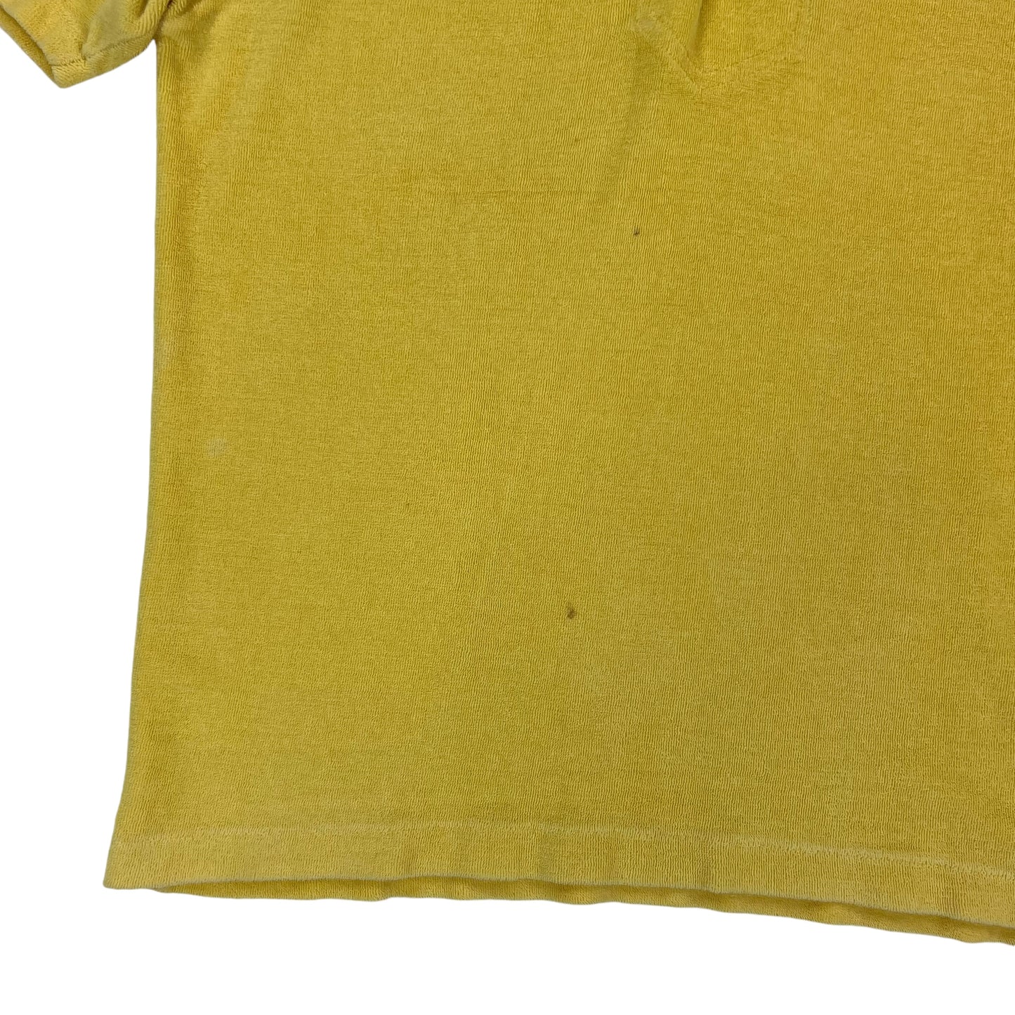 Vintage 1960s St. Michael terry yellow cloth polo shirt (M)