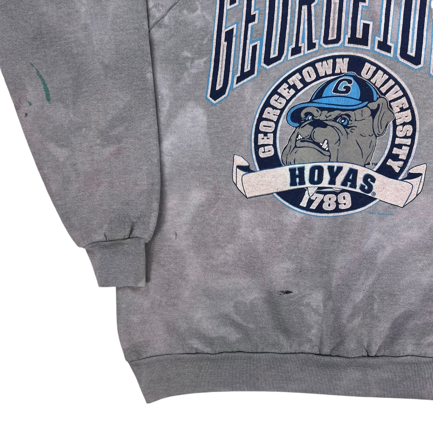 Vintage 90s Georgetown University Hoyas tie dye crewneck (L)