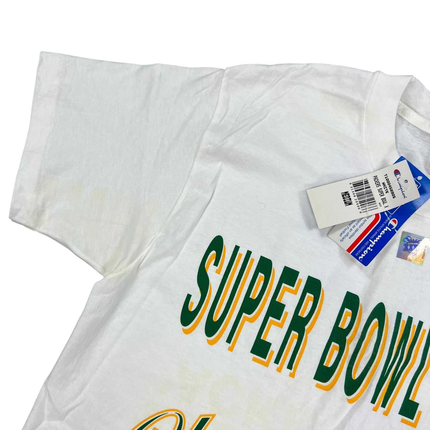 Vintage 90s Champion Green Bay Packers Super Bowl champs tee (M) DS NWT