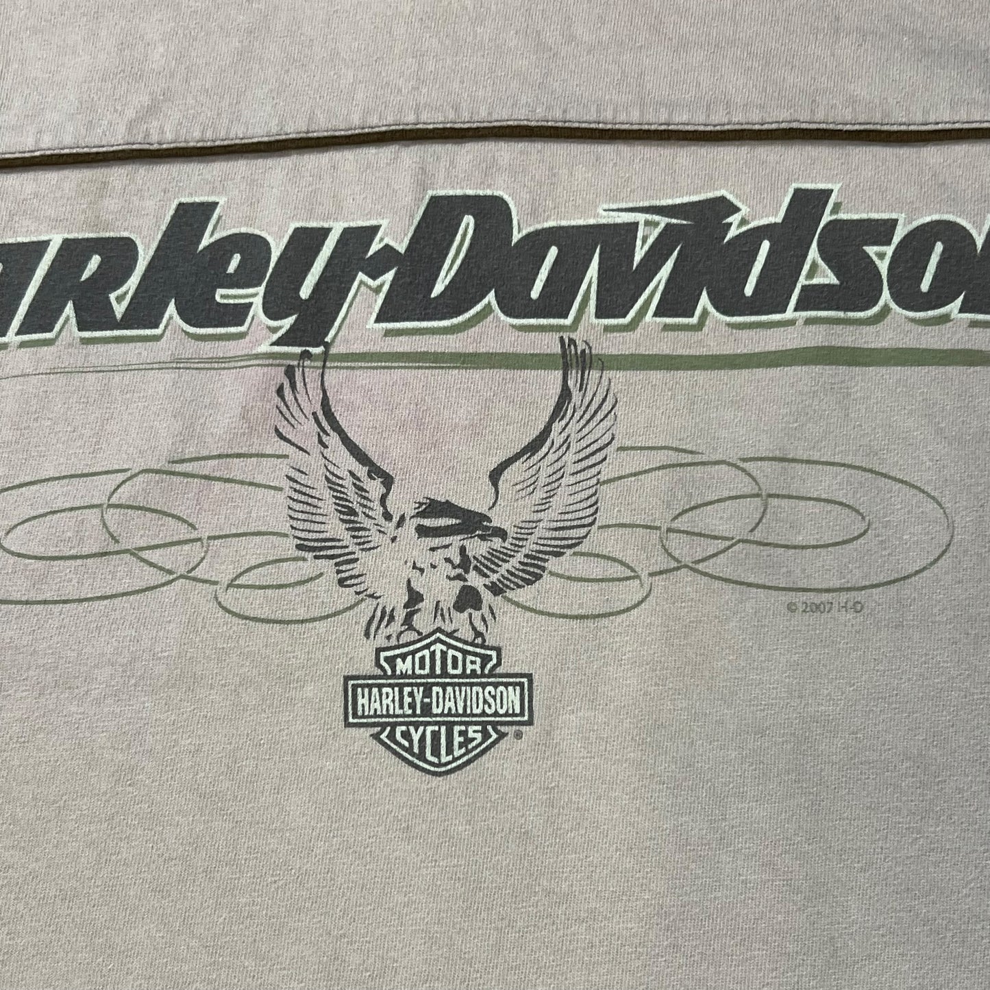 Vintage 2007 Harley Davidson Motorcycles Reading PA tee (L)