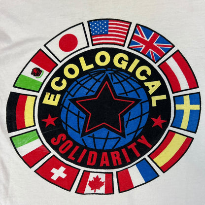 Vintage 80s Ecological Solidarity peace tee (S)