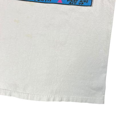 Vintage Y2K Keith Haring FIGHT AIDS ACT UP art tee (S)