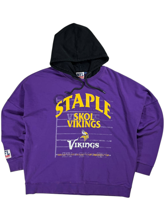 Vintage 90s Minnesota Vikings SKOL after hood hoodie (XXL)