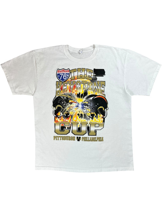 Y2K The Keystone State Cup Pittsburgh Penguins Philadelphia Flyers tee (XL)