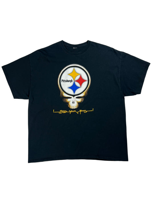 Vintage Y2K Grateful Dead Pittsburgh Steelers Steel Your Face tee (XL)