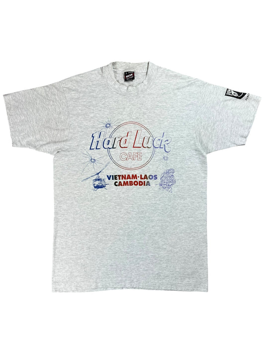 Vintage 80s Hard Luck Cafe American Militarism tee (L)