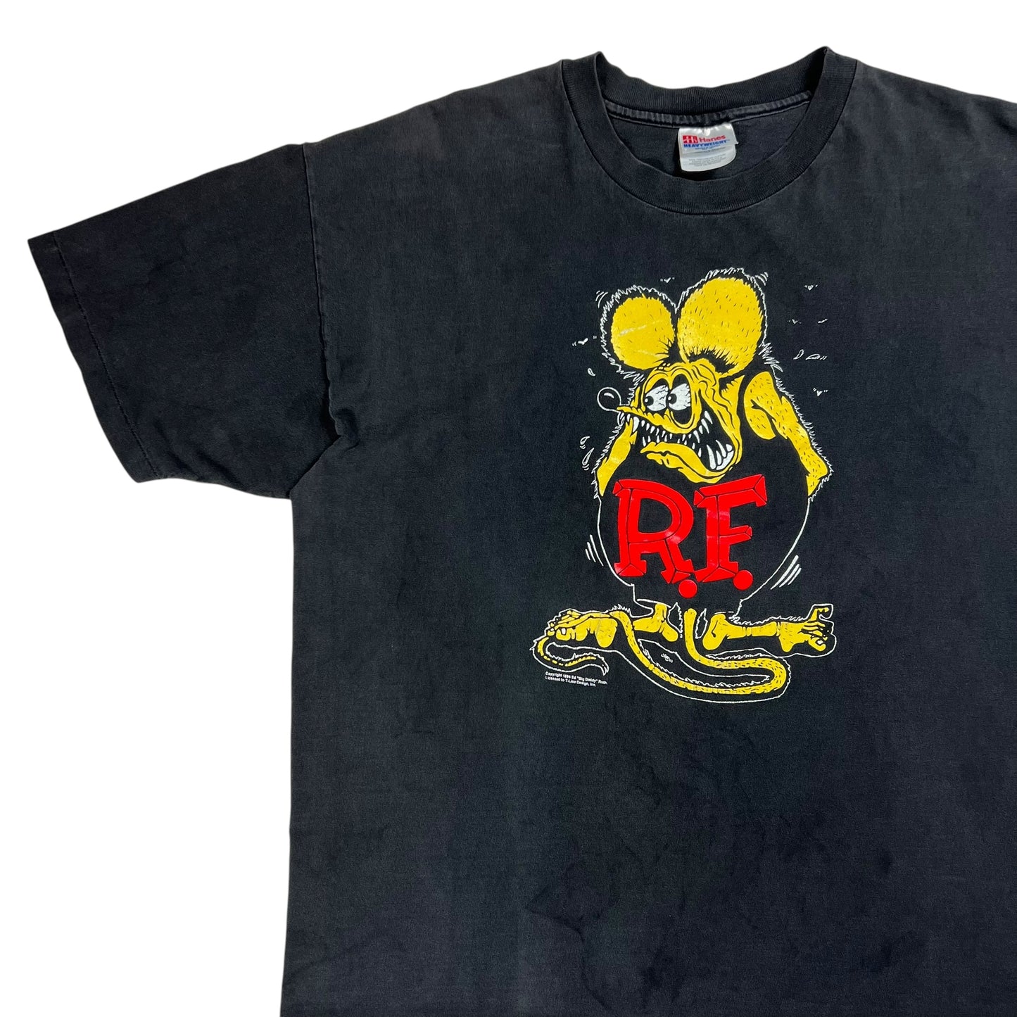 Vintage 90s Rat Fink Ed Big Daddy Roth biker faded art tee (XL)