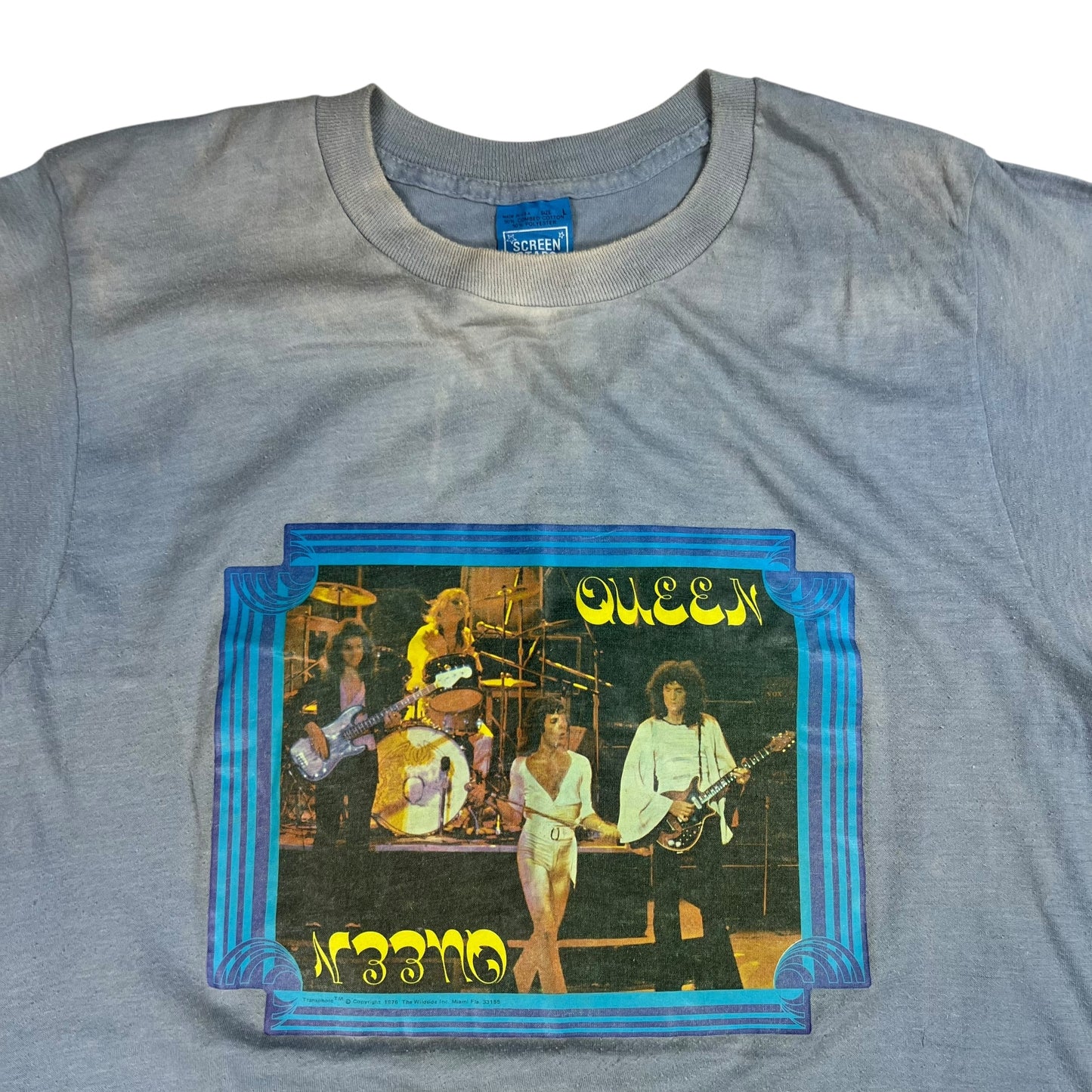 Vintage 1976 Queen Freddie Mercury faded band tee (M)