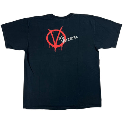 Vintage 2005 V for Vendetta Freedom Forever Guy Faux DC comics tee (L)