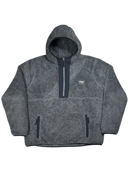 Vintage Y2K L.L. Bean Deep Pile Sherpa fleece anorak hoodie (XL)