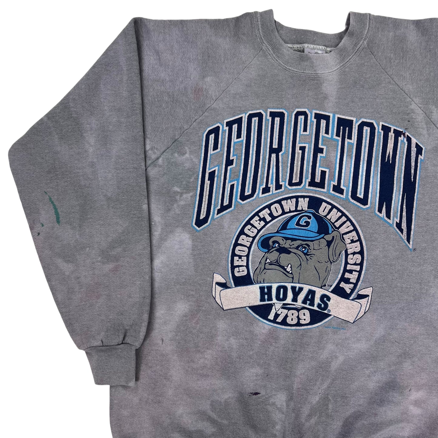 Vintage 90s Georgetown University Hoyas tie dye crewneck (L)