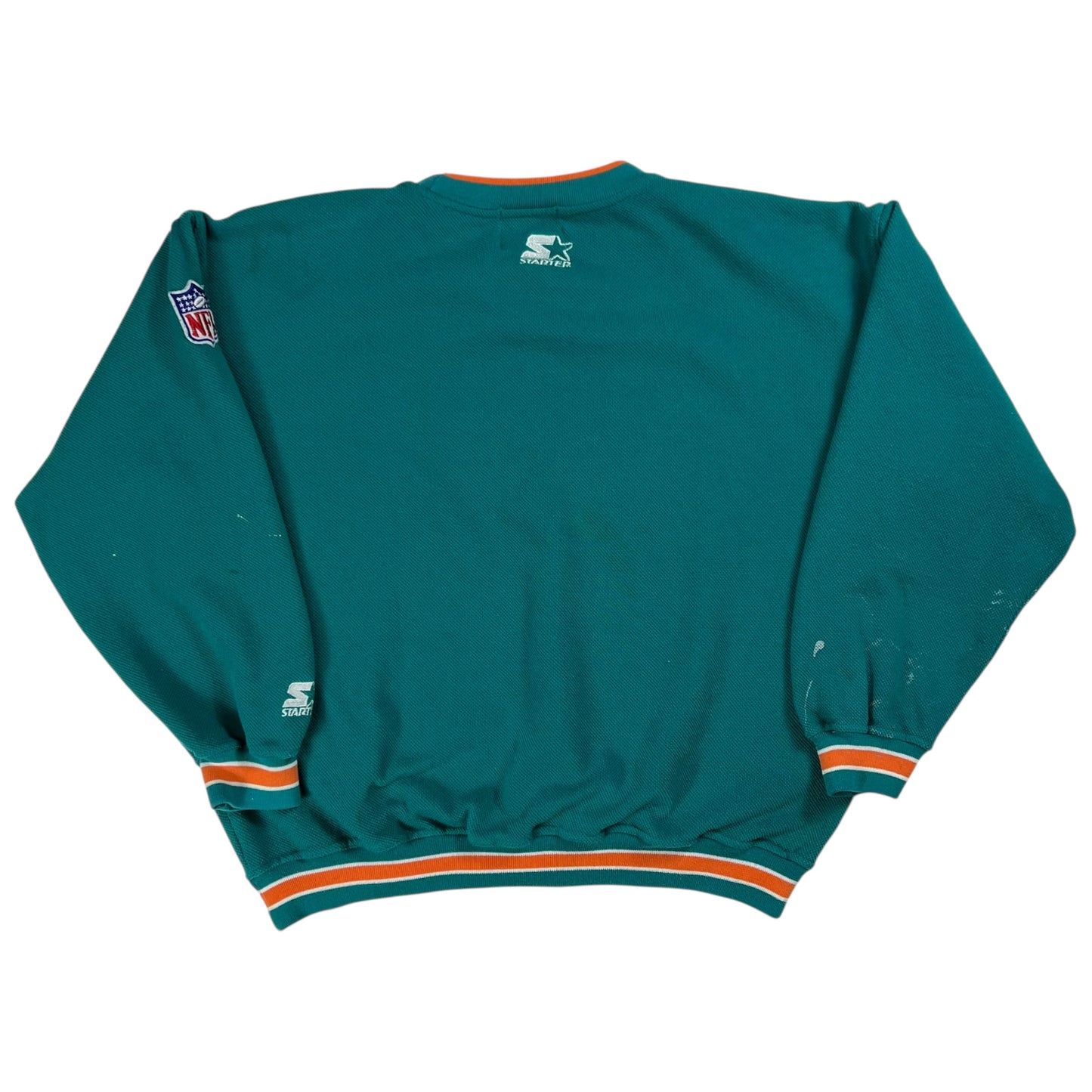 Vintage 90s Starter Miami Dolphins script tail sweep crewneck (L)