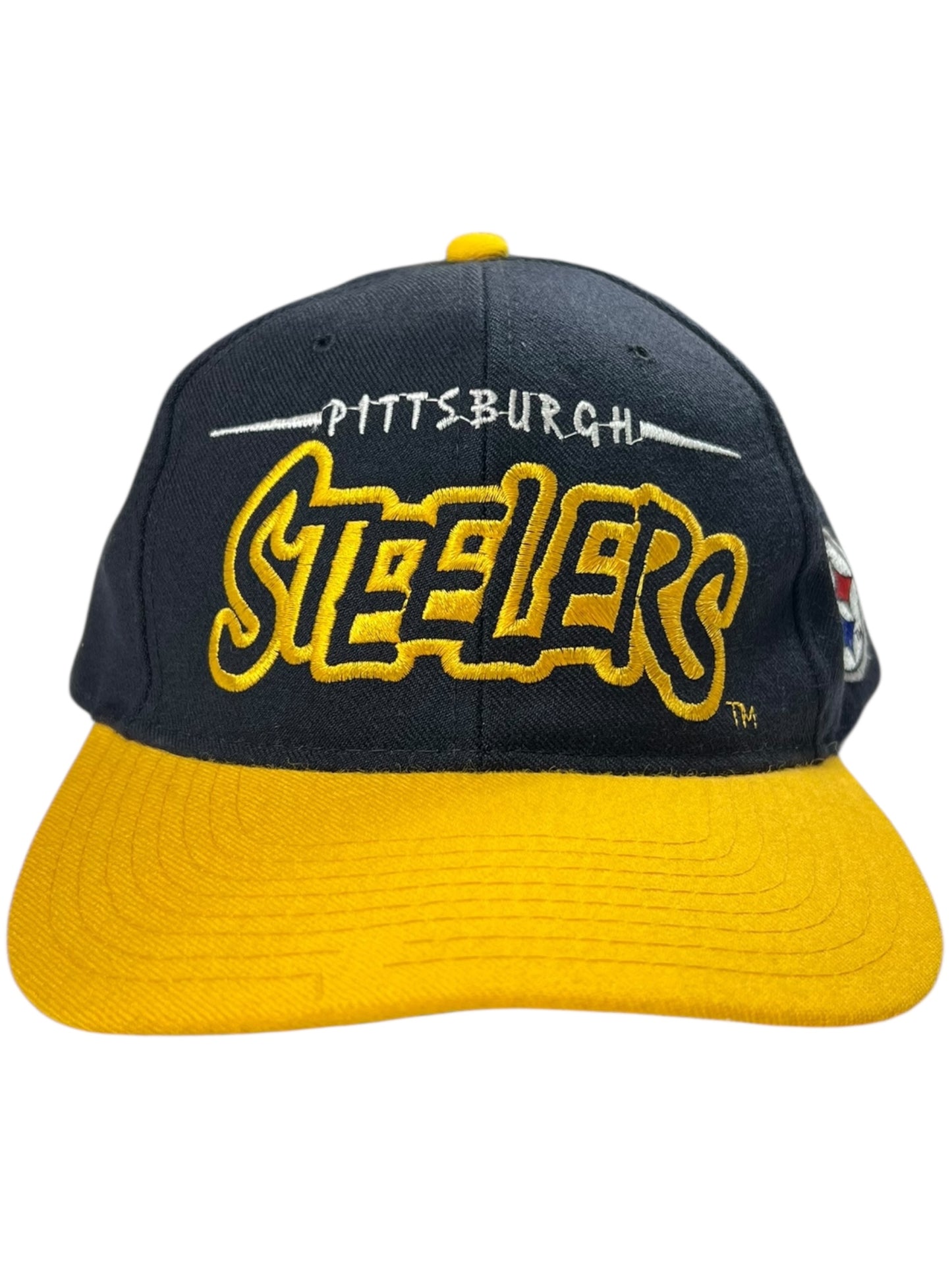 Vintage 90s Starter Pittsburgh Steelers bubble graffiti wool SnapBack