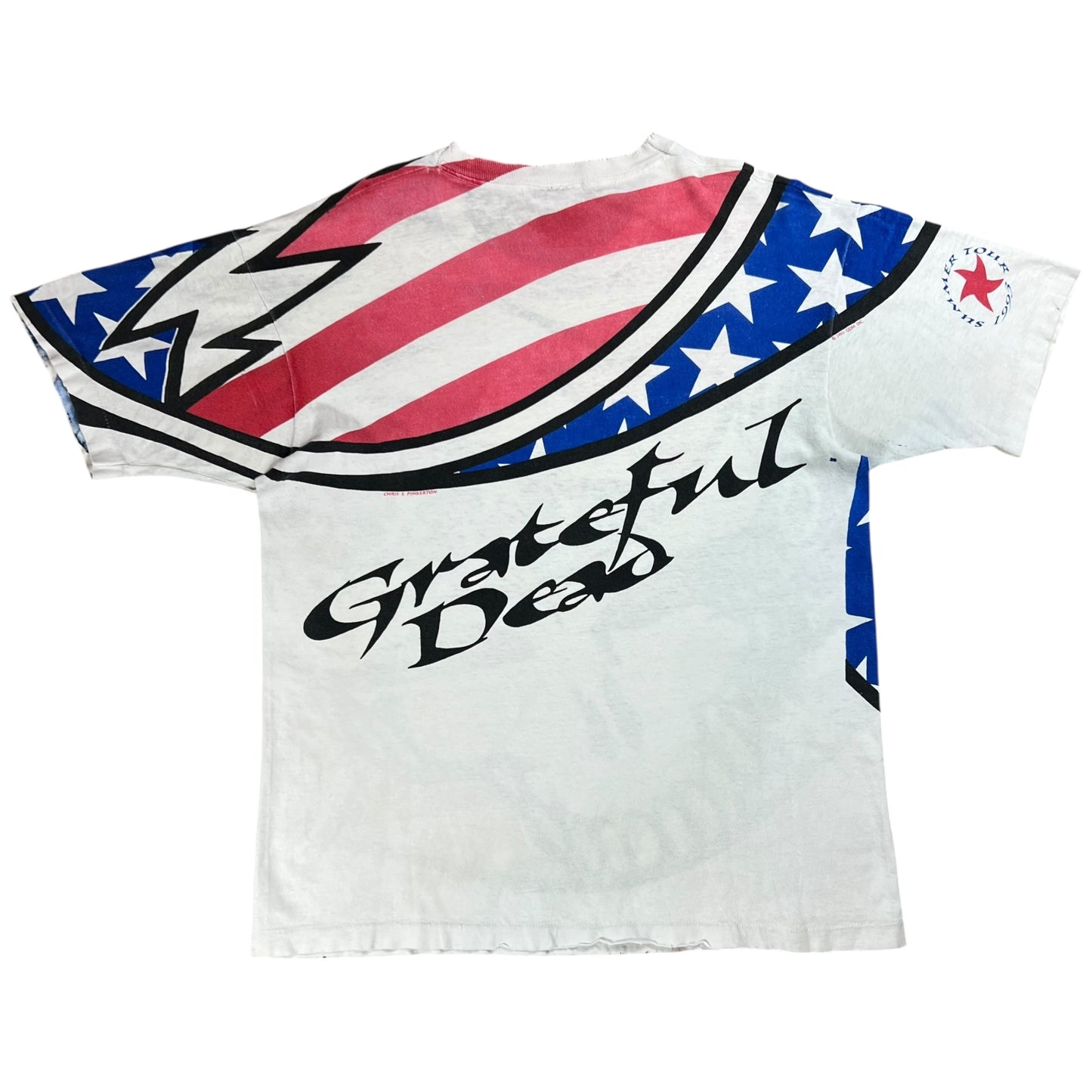 Vintage 1993 Grateful Dead Uncle Sam all over print band tee (L)