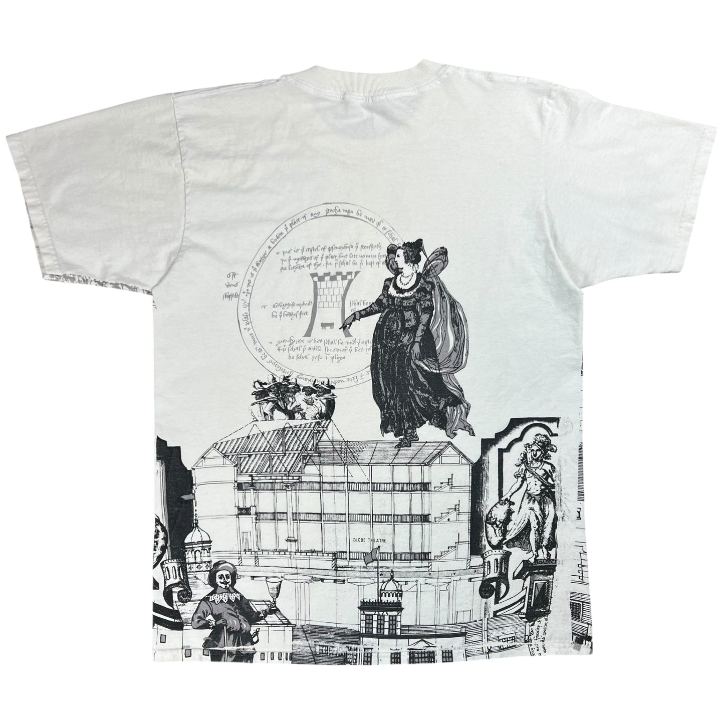 Vintage 90s William Shakespeare all over print tee (L)