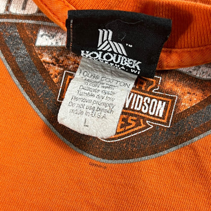 Vintage Y2K Harley Davidson Motorcycles faded tee (L)