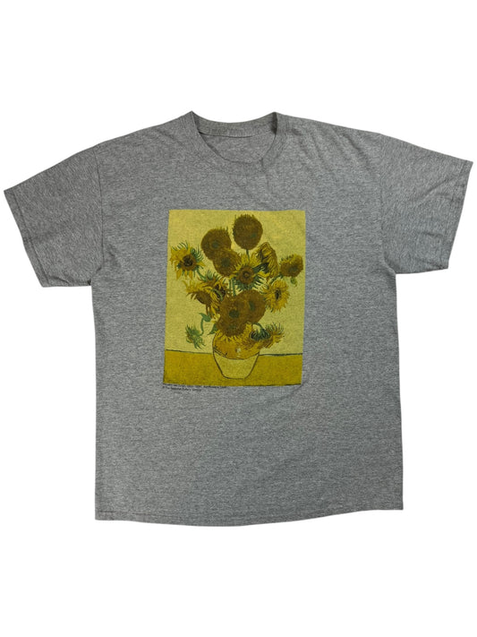 Vintage Y2K Vincent Van Gogh Sunflowers art tee (L)
