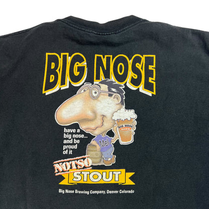 Vintage 90s Big Nose Notso Stout beer brewery tee (L)