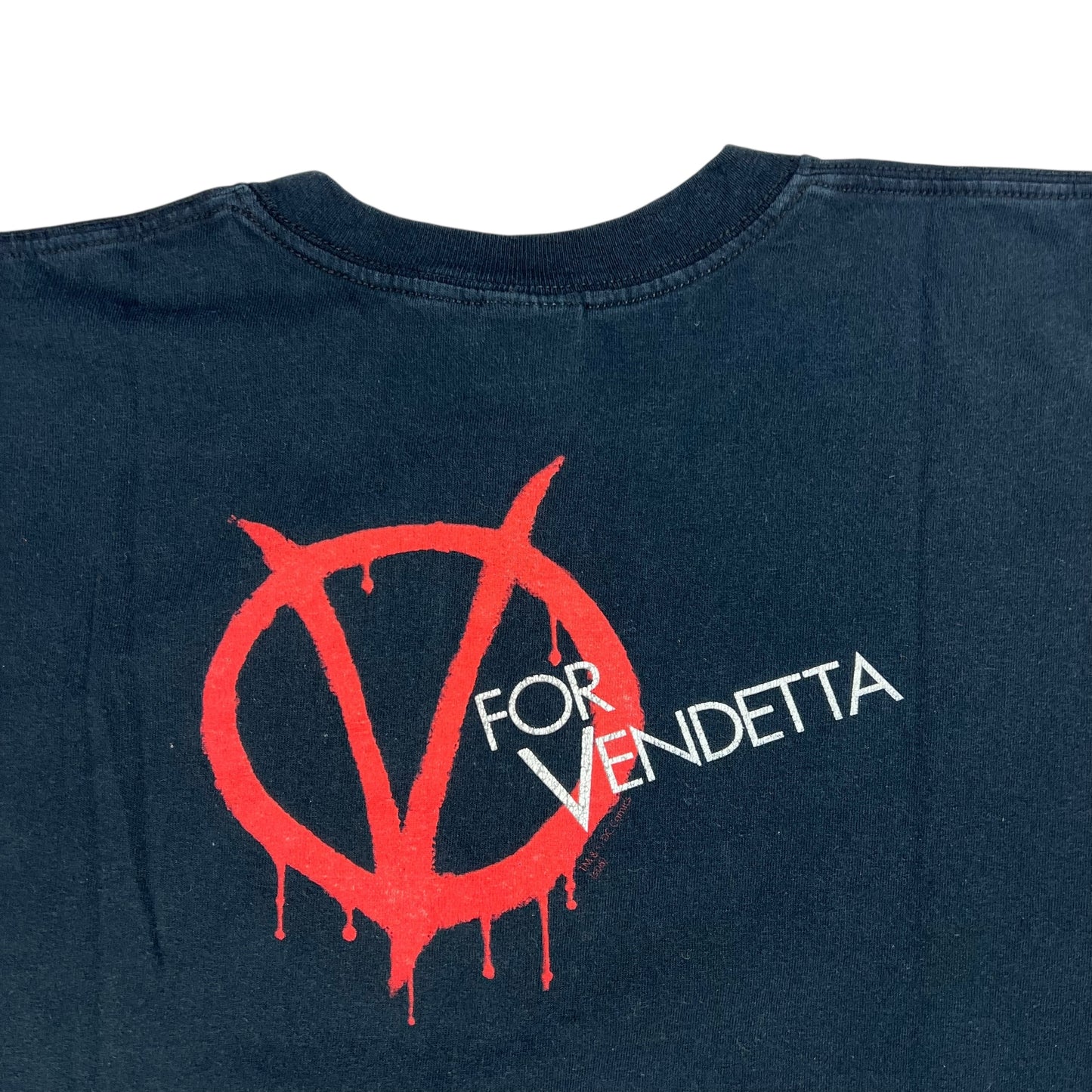 Vintage 2005 V for Vendetta Freedom Forever Guy Faux DC comics tee (L)