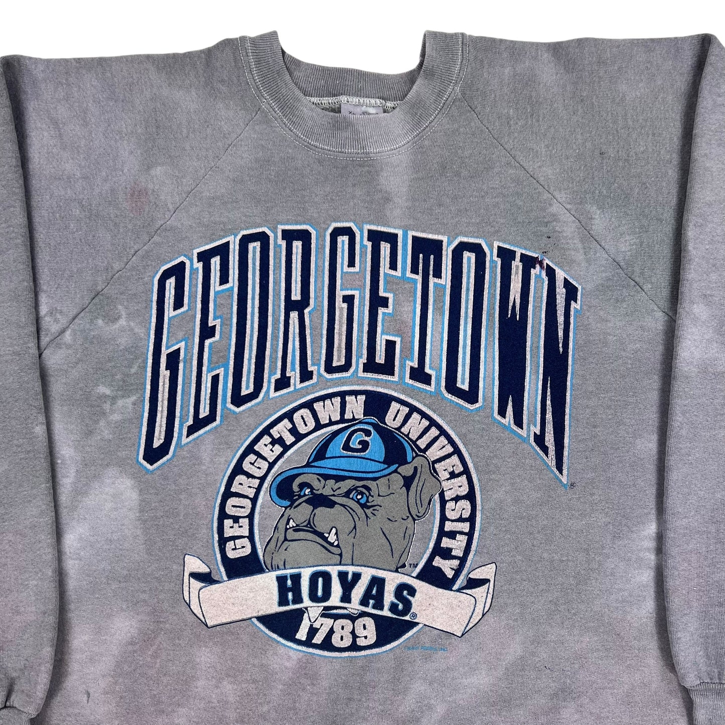 Vintage 90s Georgetown University Hoyas tie dye crewneck (L)