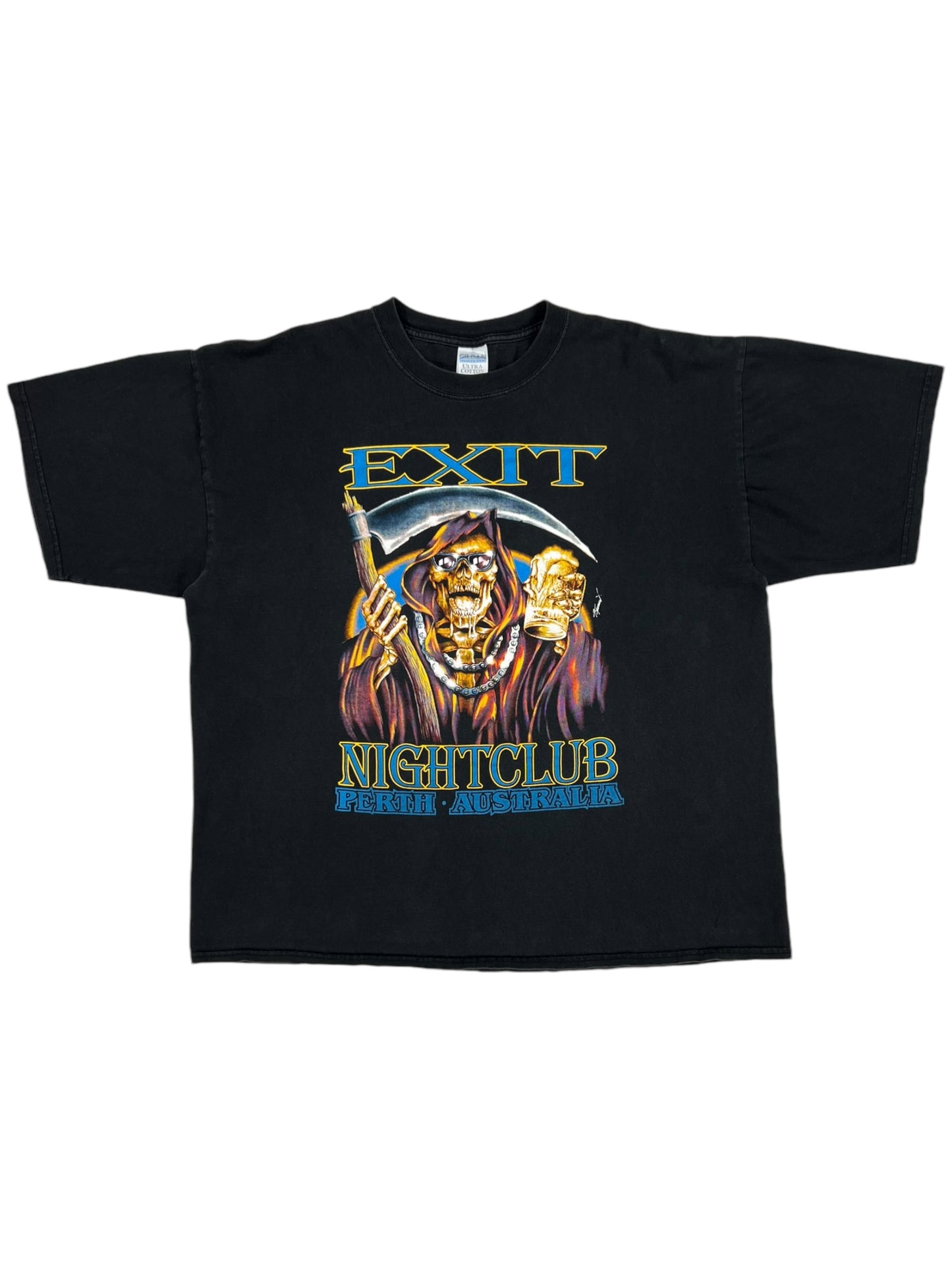 Vintage Y2K Exit Nightclub skeleton tee (XXL)