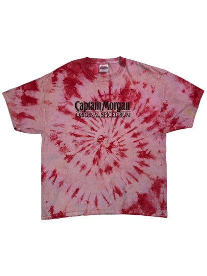 Vintage Y2K Captain Morgan Original Spiced Rum tie dye tee (L)
