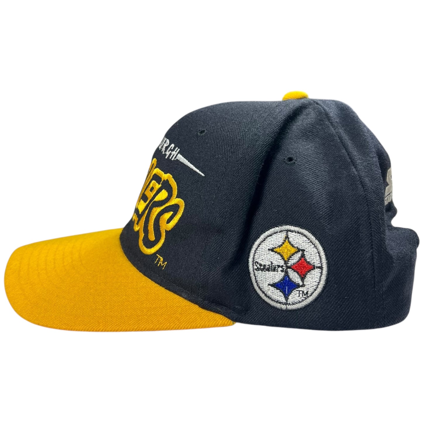 Vintage 90s Starter Pittsburgh Steelers bubble graffiti wool SnapBack