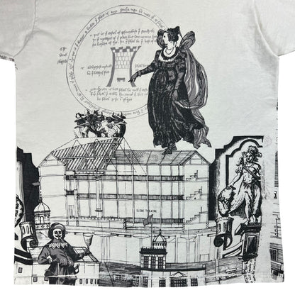 Vintage 90s William Shakespeare all over print tee (L)