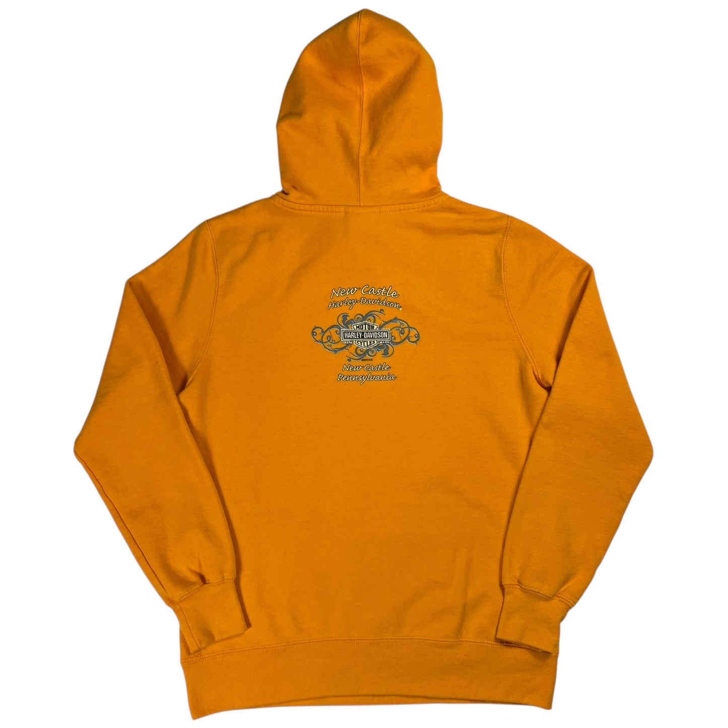 2011 Harley Davidson Motorcycles Orange femme biker hoodie (M)
