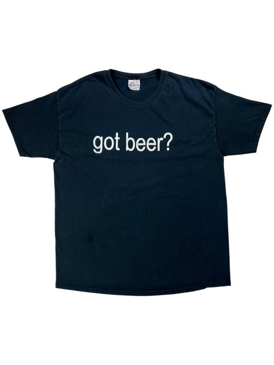 Vintage Y2K Hanes “got beer?” faded tee (XL)