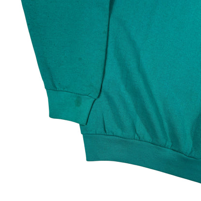 Vintage 90s Fruit of the loom faded teal crewneck (L)