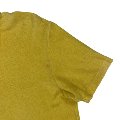 Vintage 1960s St. Michael terry yellow cloth polo shirt (M)