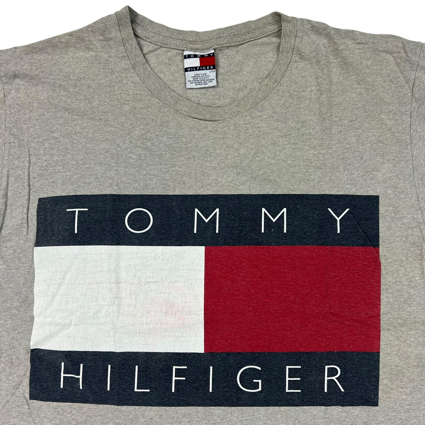 Vintage 90s Tommy Hilfiger big flag tee (L)