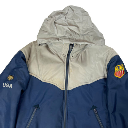 Vintage 80s United States US Ski Team packable hood jacket (L)