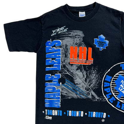 Vintage 1992 Salem Sports Toronto Maple Leafs all over print tee (M)