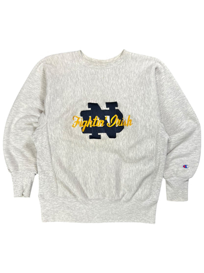 Vintage 90s Champion Reverse Weave Notre Dame Fighting Irish Crewneck (M)