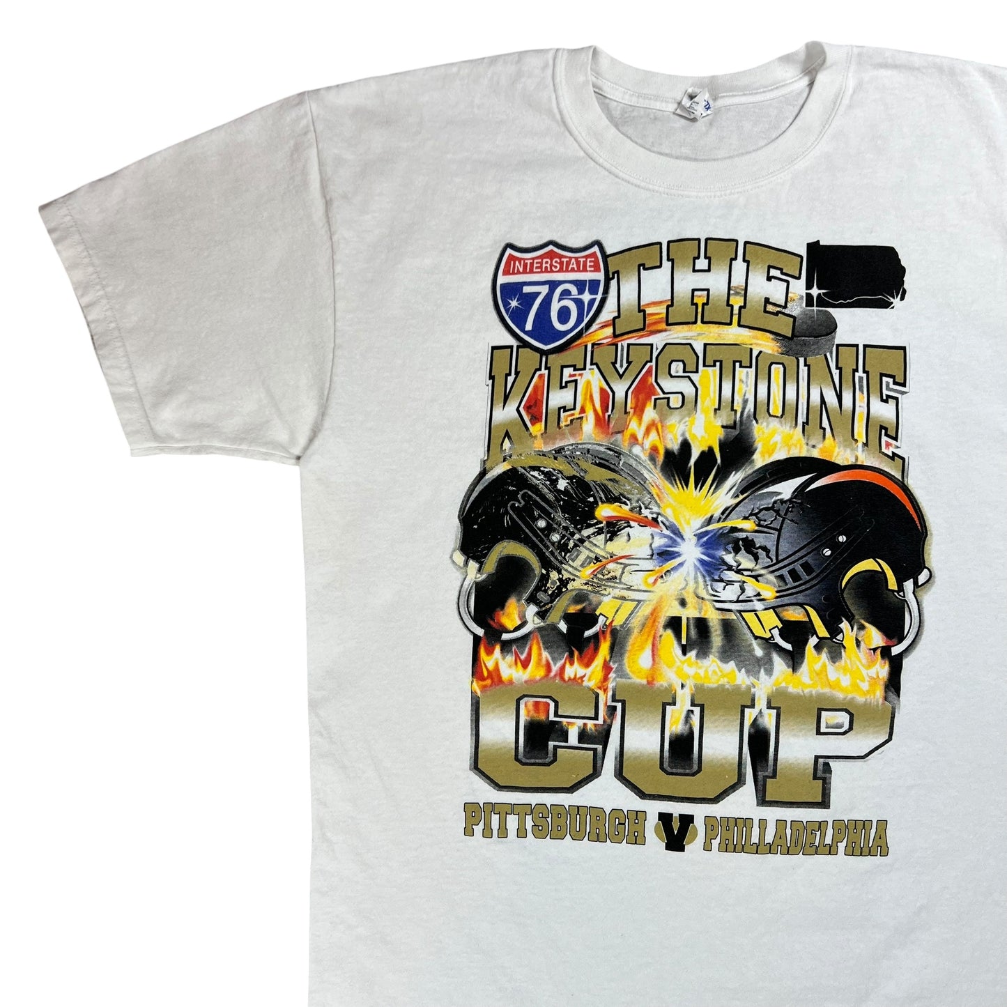Y2K The Keystone State Cup Pittsburgh Penguins Philadelphia Flyers tee (XL)