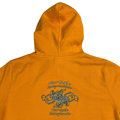 2011 Harley Davidson Motorcycles Orange femme biker hoodie (M)