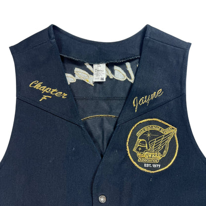 Vintage 80s Gold Wing Road Riders biker club vest (M)