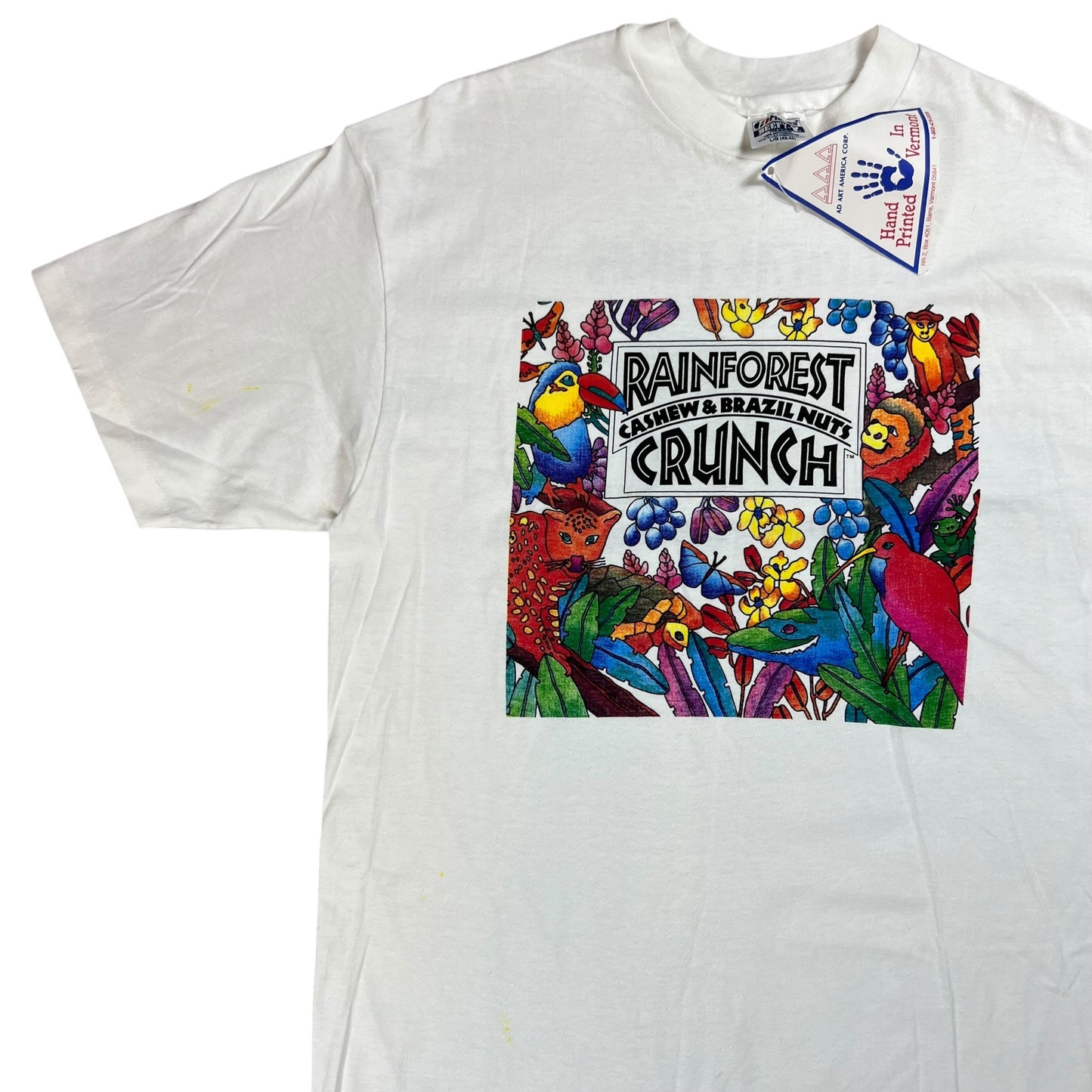 Vintage 90s Rainforest Crunch Cashew & Brazil Nuts Nature tee (L) DS NWT