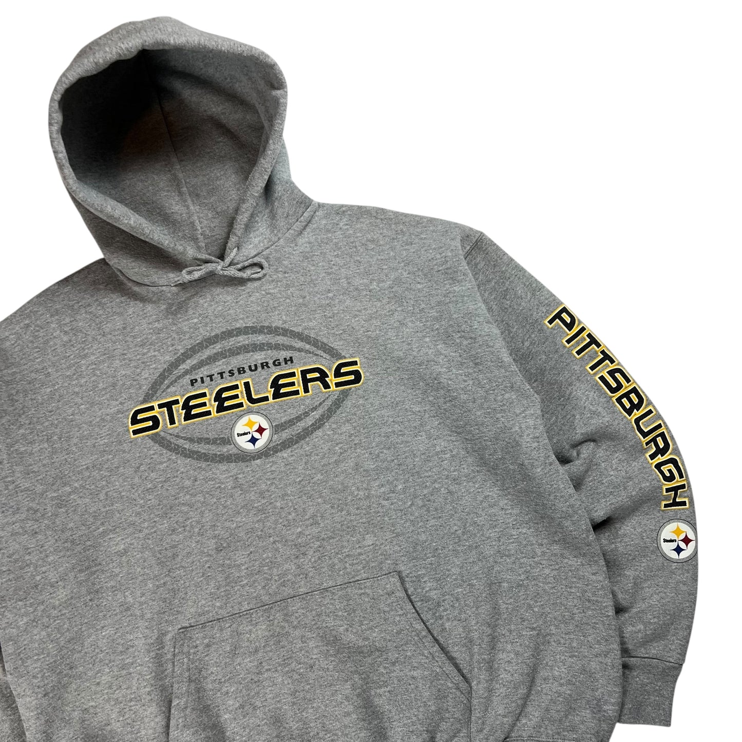 Vintage Y2K Pittsburgh Steelers sleeve print hoodie (XL)