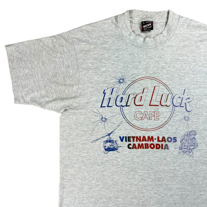 Vintage 80s Hard Luck Cafe American Militarism tee (L)
