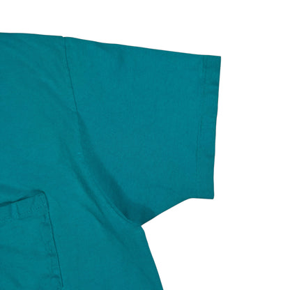Vintage 80s Hanes Beefy T teal pocket tee (L)
