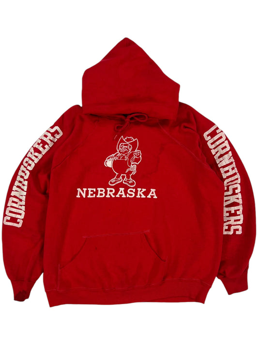 Vintage 70s Nebraska Corn Huskers hoodie (L)