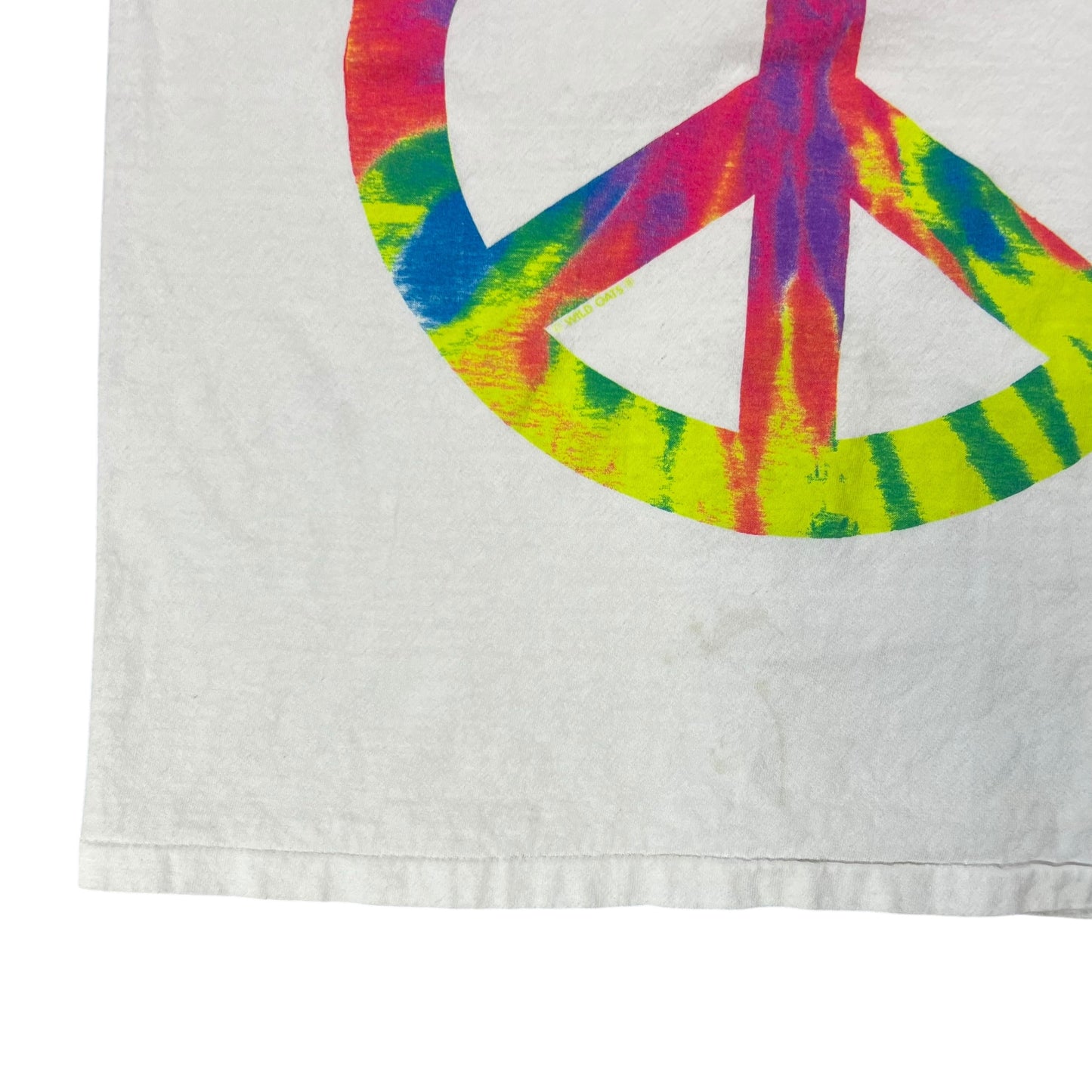 Vintage 90s Peace sign hippie tie dye tank top (M)